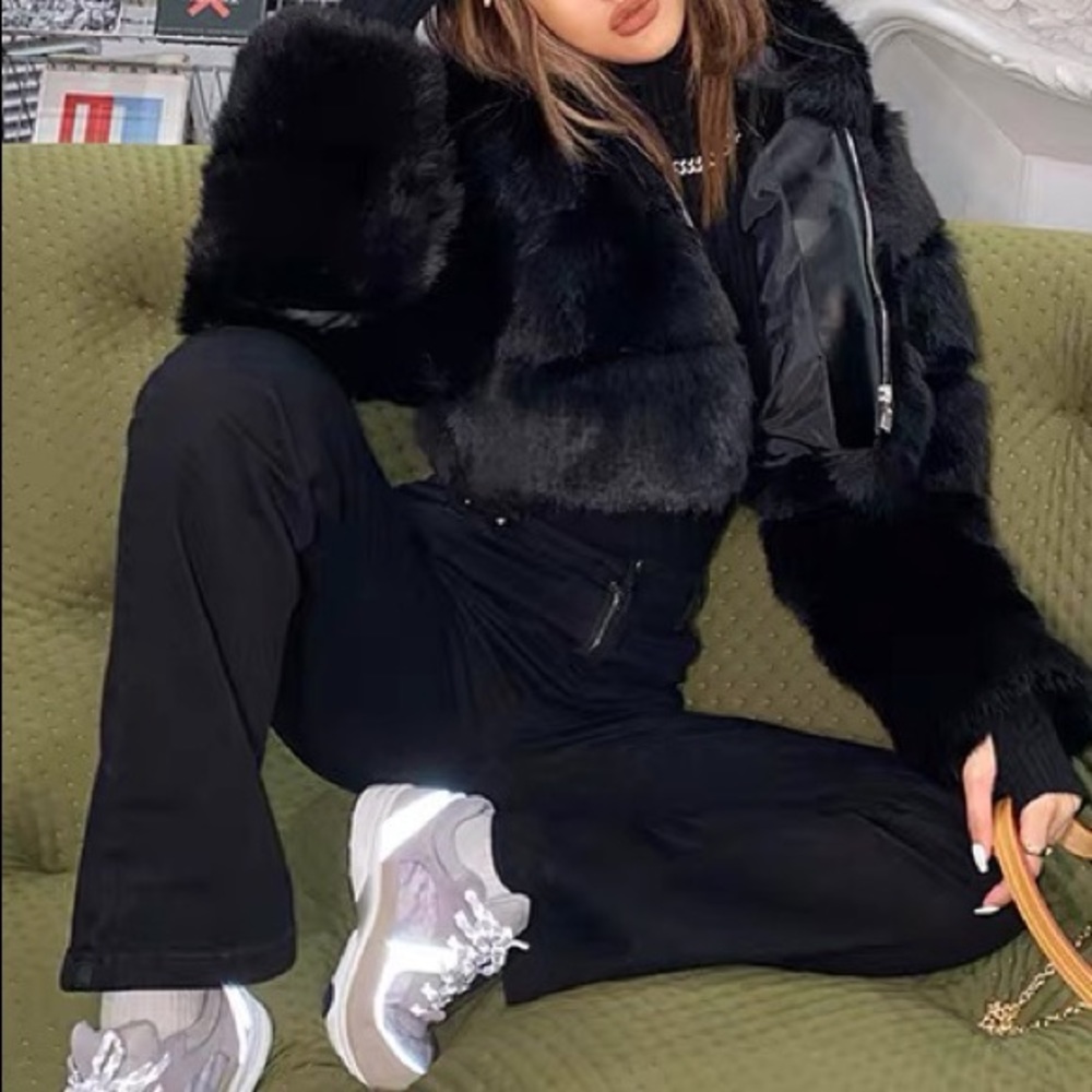 High Quality Vegan Fur Short Coat - Gem